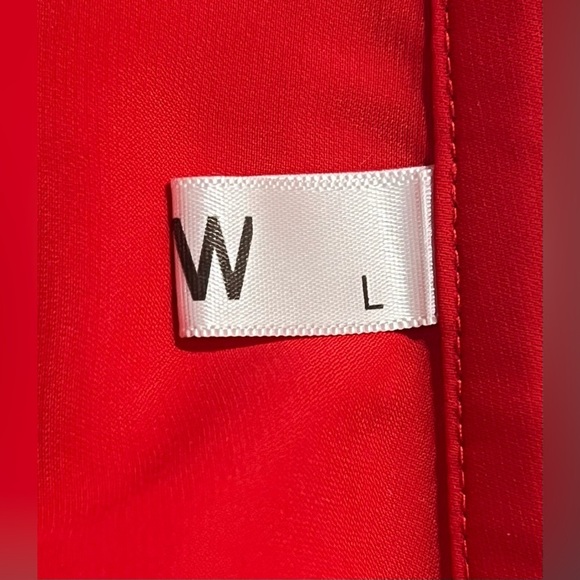 AISEW Button Down Shirt, Long/Sleeve Collared Blouse , Color Red, Large - Picture 7 of 8